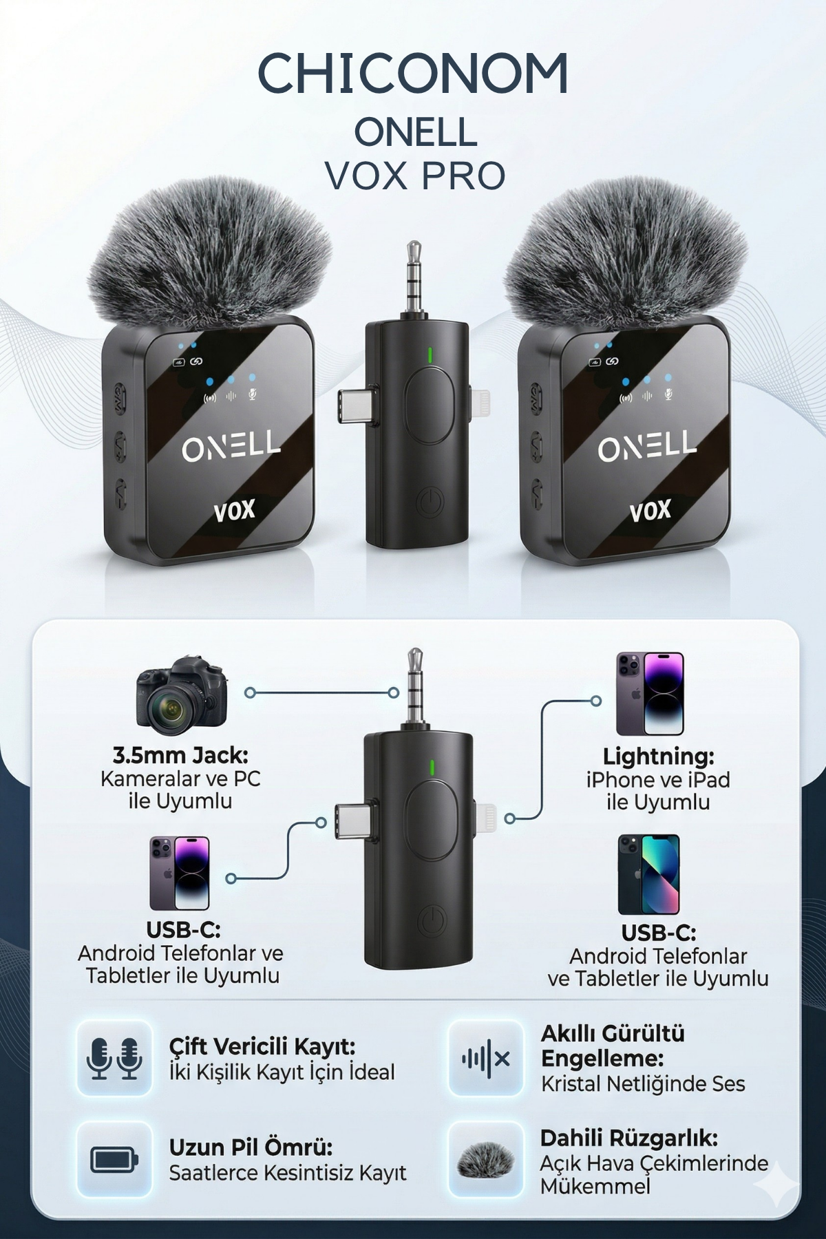 CHICONOM Onell Vox Pro Yaka Mikrofonu