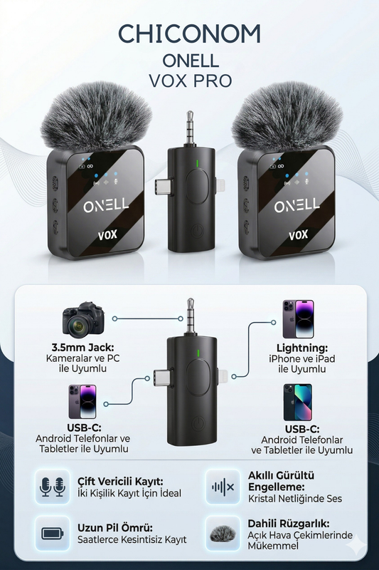 CHICONOM Onell Vox Pro Yaka Mikrofonu