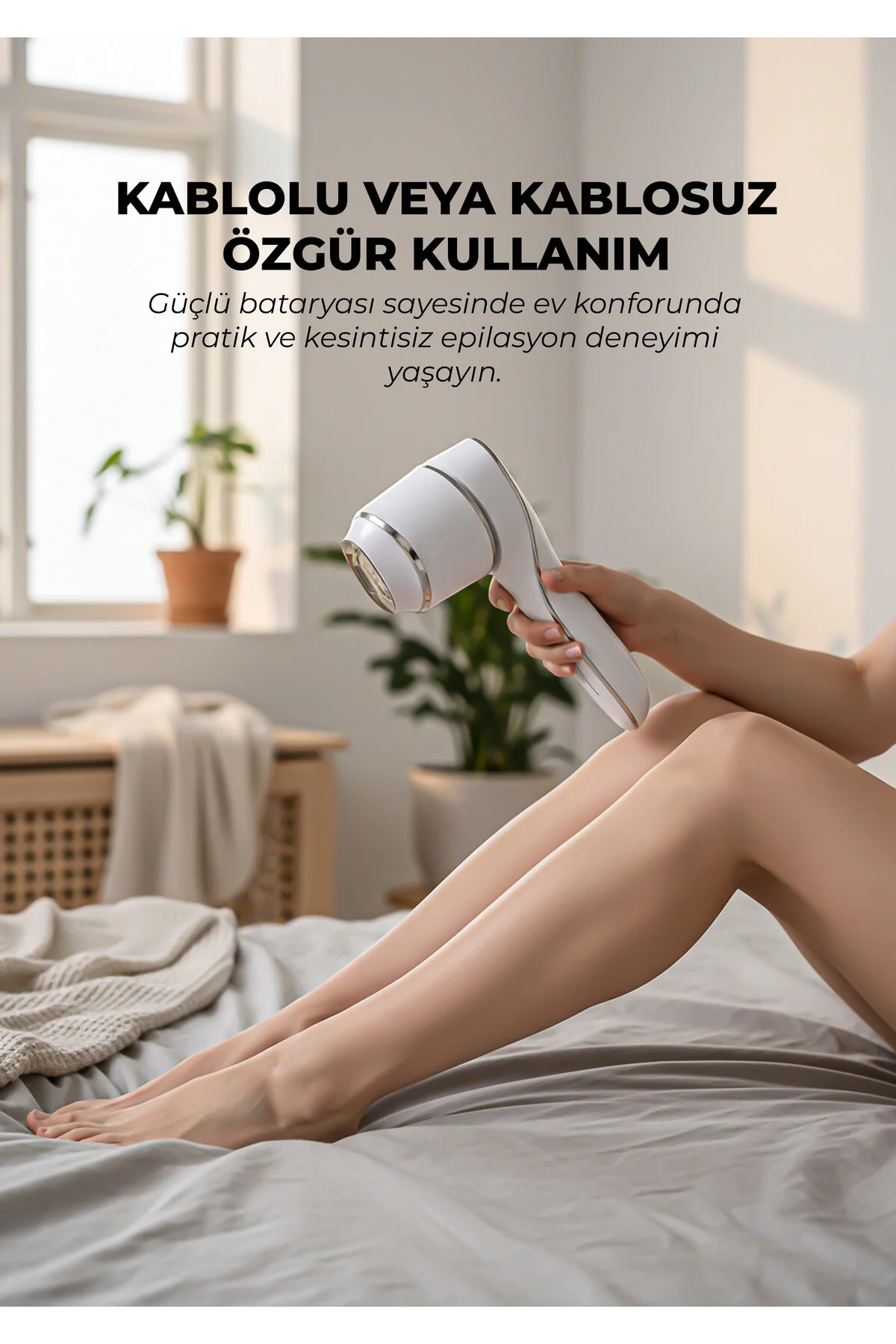 CHICONOM Onell Elora IPL Lazer Epilasyon Cihazı Buz Soğutmalı 10 Seviye Kablosuz Ev Tipi
