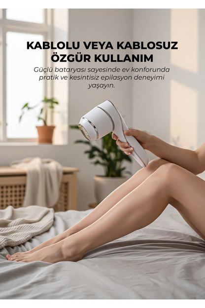 CHICONOM Onell Elora IPL Lazer Epilasyon Cihazı Buz Soğutmalı 10 Seviye Kablosuz Ev Tipi