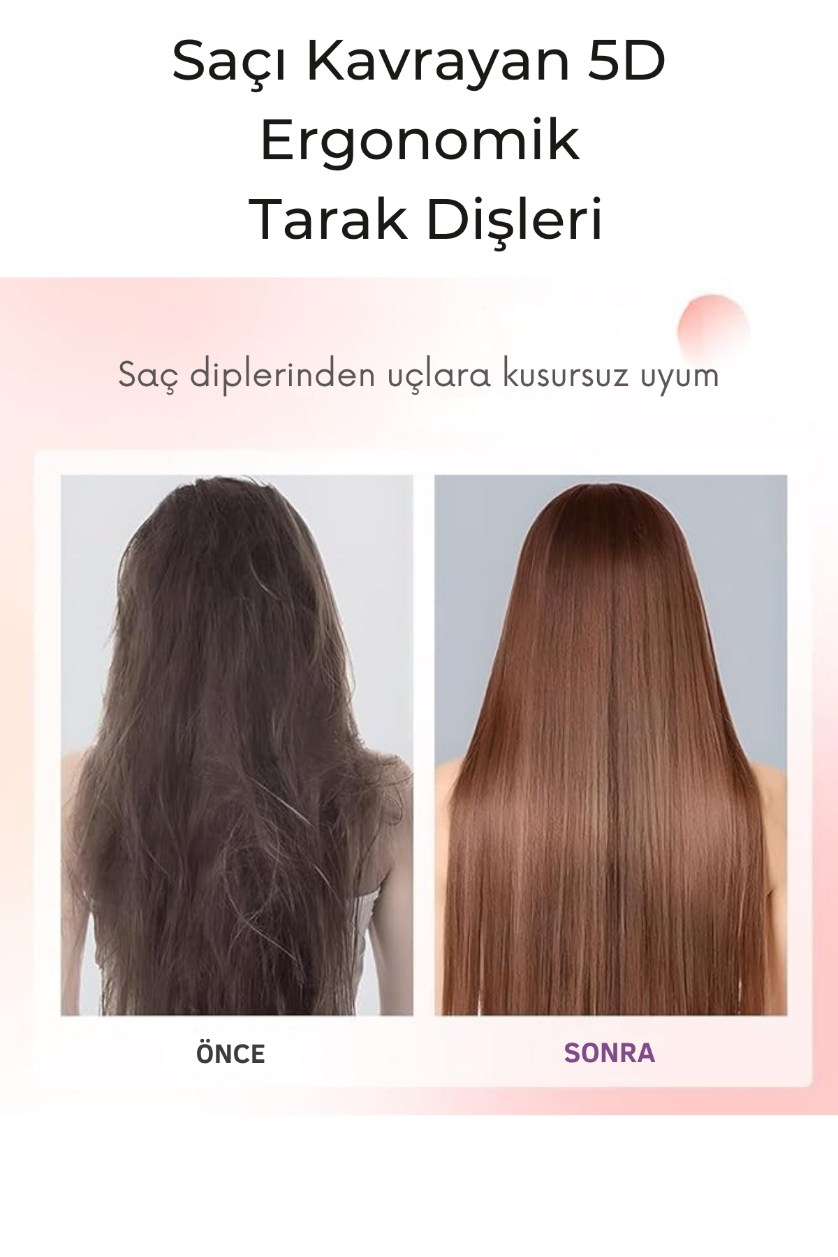 CHICONOM Onell Kablosuz Şarjlı Saç Düzleştirici Tarak LED Ekranlı Isı Ayarlı Taşınabilir Saç Tarağı