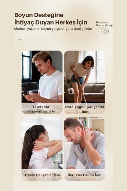 CHICONOM Q-NECK PRO Şarjlı Ortopedik 360° Destekli Boyun Masaj Yastığı