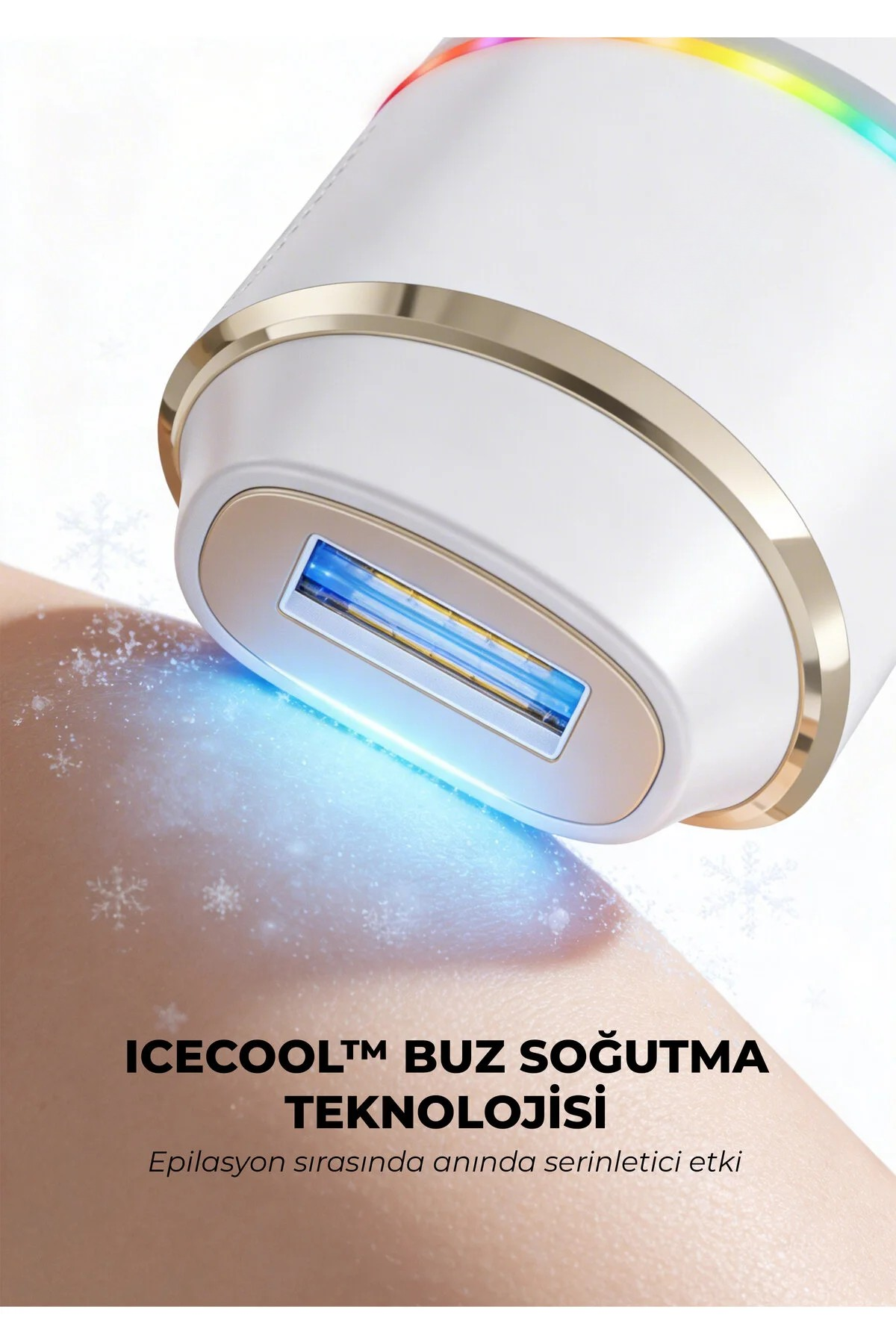 CHICONOM Onell Elora IPL Lazer Epilasyon Cihazı Buz Soğutmalı 10 Seviye Kablosuz Ev Tipi