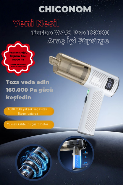 CHICONOM Onell Turbo VAC Pro 18000 Kablosuz Araç İçi Süpürge